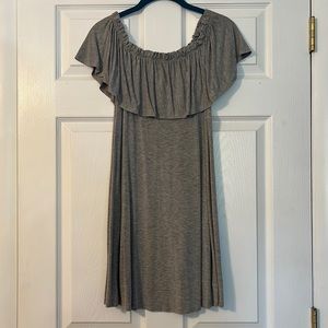 Abercrombie gray off the shoulder dress